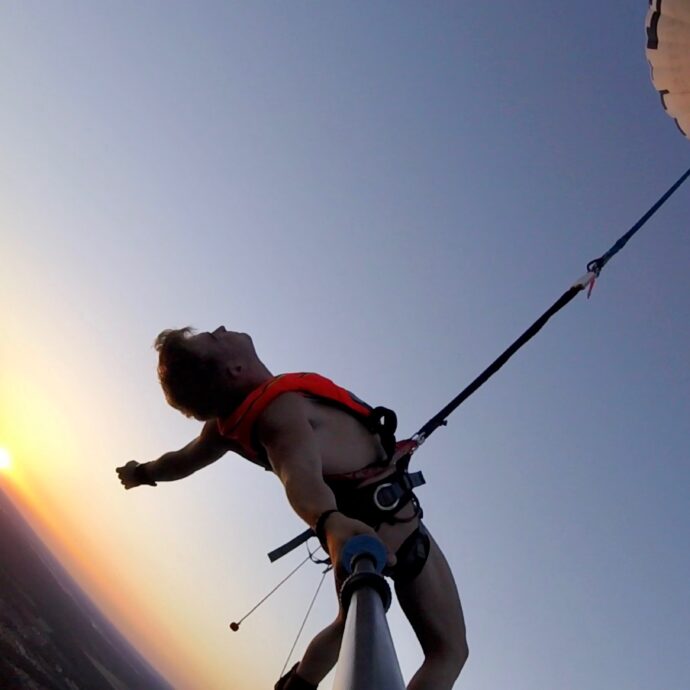 Sunset bungee jump